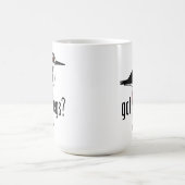 足おもしろい得は?黒首飾りバードラブル コーヒーマグカップ (中央)