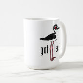 足おもしろい得は?黒首飾りバードラブル コーヒーマグカップ (正面右)