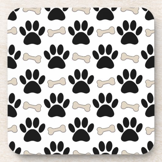 足と骨のパターン コースター (正面)