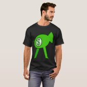 足のある緑の魚 Tシャツ (正面フル)