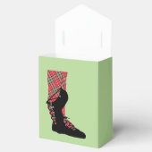 足のタータンチェックのPeraonalizedのスコットランドの踊るパーティー フェイバーボックス (オープン)