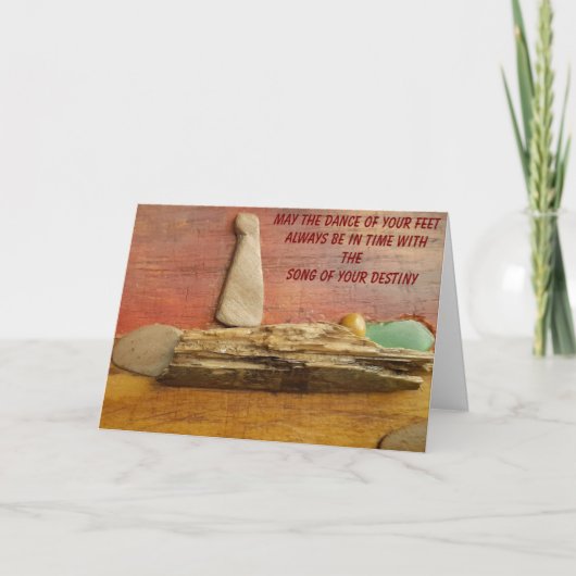 足のダンスがあなたを祝福します Blank Greeting Card カード (正面)