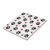 足のプリントおよびハート タイル (側面)