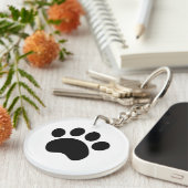 足のプリントのアクリルKeychain キーホルダー (正面右)