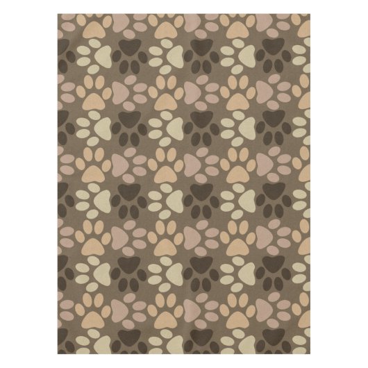 足のプリントのデザイン テーブルクロス (正面)