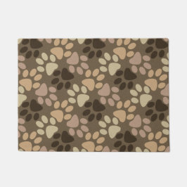 足のプリントのデザイン ドアマット