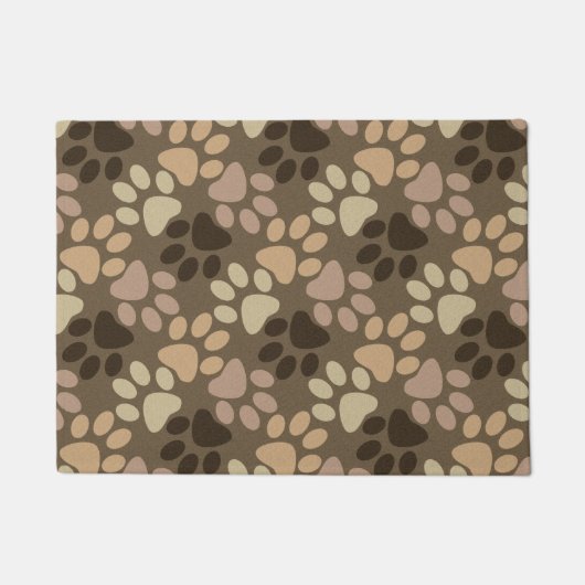 足のプリントのデザイン ドアマット (正面)