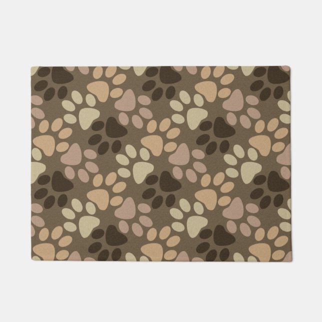 足のプリントのデザイン ドアマット (正面)