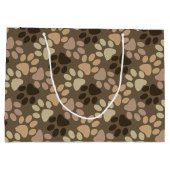 足のプリントのデザイン ラージペーパーバッグ (裏面)