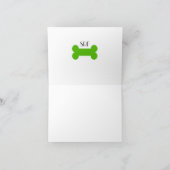 足のプリントのハートのブランクのメッセージカード ノートカード (内部)