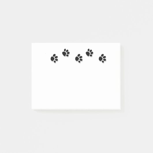 足のプリントのメモ帳 ポストイット (正面)