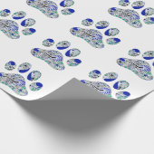足のプリントの包装紙 ラッピングペーパー (角)