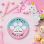 足のプリントの性は明らかにします ペーパープレート (パーティー)