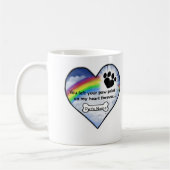 足のプリントの悔やみや弔慰の詩 コーヒーマグカップ (左)