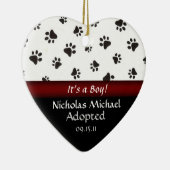 足のプリントの採用の発表の記念品 セラミックオーナメント (右)