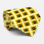 足のプリントの正方形 ネクタイ (ロール)
