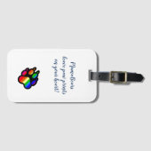 足のプリントの荷物のラベル ラゲッジタグ (正面横)