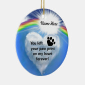 足のプリントの詩 セラミックオーナメント (右)