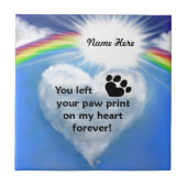 足のプリントの詩 タイル (正面)