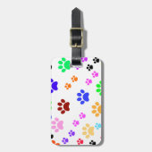 足のプリントは、荷物のラベルを個人化します ラゲッジタグ (正面縦)