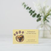 足のプリントペット付き添いのサービス業カード 名刺 (スタンド正面)