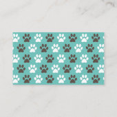 足のプリントペット付き添い 名刺 (裏面)