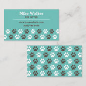 足のプリントペット付き添い 名刺 (正面/裏面)