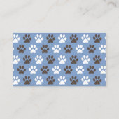 足のプリント犬のトリマー 名刺 (裏面)