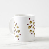 足のプリント コーヒーマグカップ (正面左)