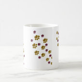 足のプリント コーヒーマグカップ (中央)