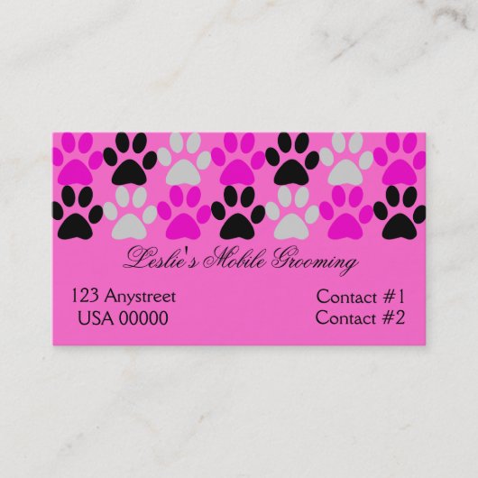 足のプリント 名刺 (正面)