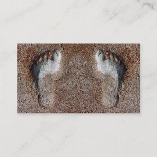 足のプリント 名刺 (正面)