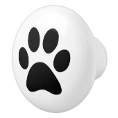 足のプリント-小犬猫か他のペット セラミックノブ (右)