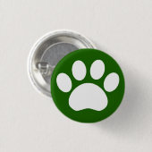 足のプリント: 緑ボタン 缶バッジ (正面&裏面)