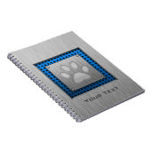 足のプリント; 金属一見 ノートブック (右側)