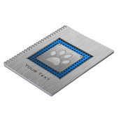 足のプリント; 金属一見 ノートブック (左側)