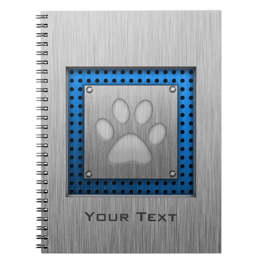足のプリント; 金属一見 ノートブック (正面)