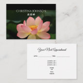 足のマッサージの禅のはすアポイントメントの中国語 名刺 (正面/裏面)