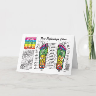 足のリフレクソロジーの図表 カード