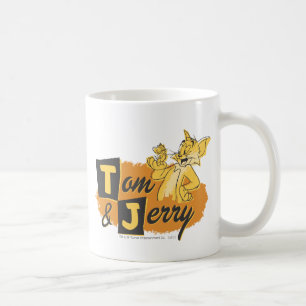足のロゴのトムとジェリーのマウス コーヒーマグカップ