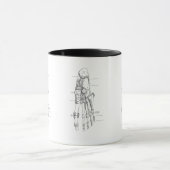 足のヴィンテージの解剖学の芸術の骨 コーヒーマグカップ (中央)