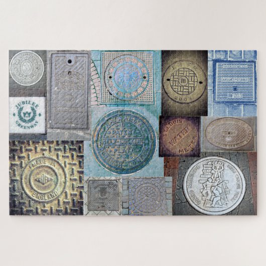 足の下 – 世界のマンホールのカバー ジグソーパズル (横)