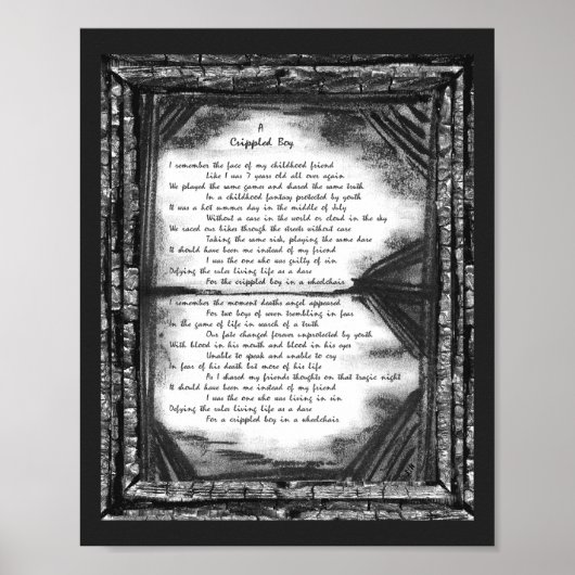 足の不自由な少年 ポスター (正面)