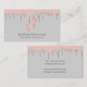 足の健康の従業者のばら色に金ゴールドの滴ること 名刺 (正面/裏面)