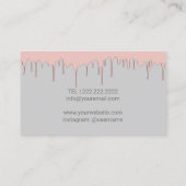 足の健康の従業者のばら色に金ゴールドの滴ること 名刺 (裏面)