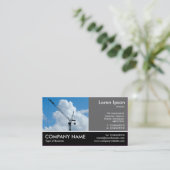 足の写真- 60pc灰色-タワークレーン 名刺 (スタンド正面)