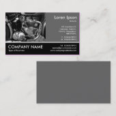 足の写真- 60pc灰色-モーターバイクエンジン 名刺 (正面/裏面)