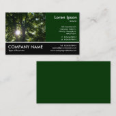 足の写真- Dkの緑-木を通した日曜日 名刺 (正面/裏面)