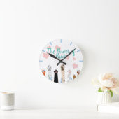 足の力  ラウンド壁時計 (ホーム)