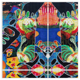 足の印刷物 ファブリック